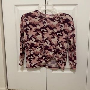 BTS Poof Girl pink camp short top 3/4 sleeves M